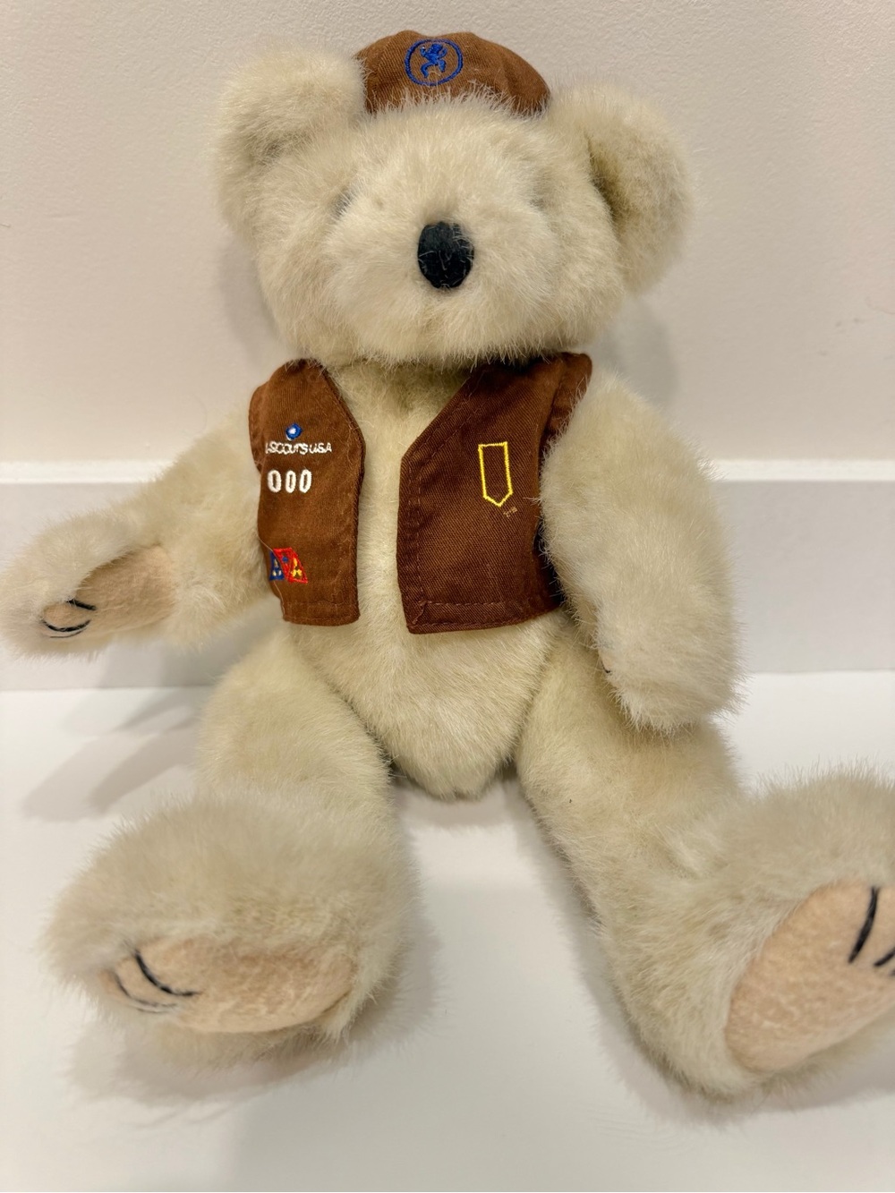 VINTAGE 90s GIRL SCOUT Mary Meyer Brownie Plush Teddy Bear